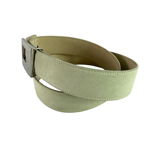 Vintage Genuine MONDI Ivory Suede Belt Women size 30 Made In Italy main image 5